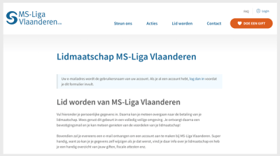 gegevenspagina lidmaatschap