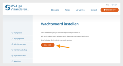 schermafbeelding wachtwoord instellen