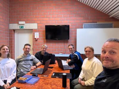 Stef met zijn collega's