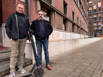 Steff met zijn step